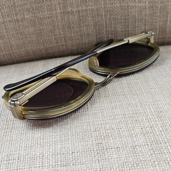 Vintage Jean Paul Gaultier JPG Sunglasses Brown/Gold Tone Frame Made in Japan - Picture 7 of 15